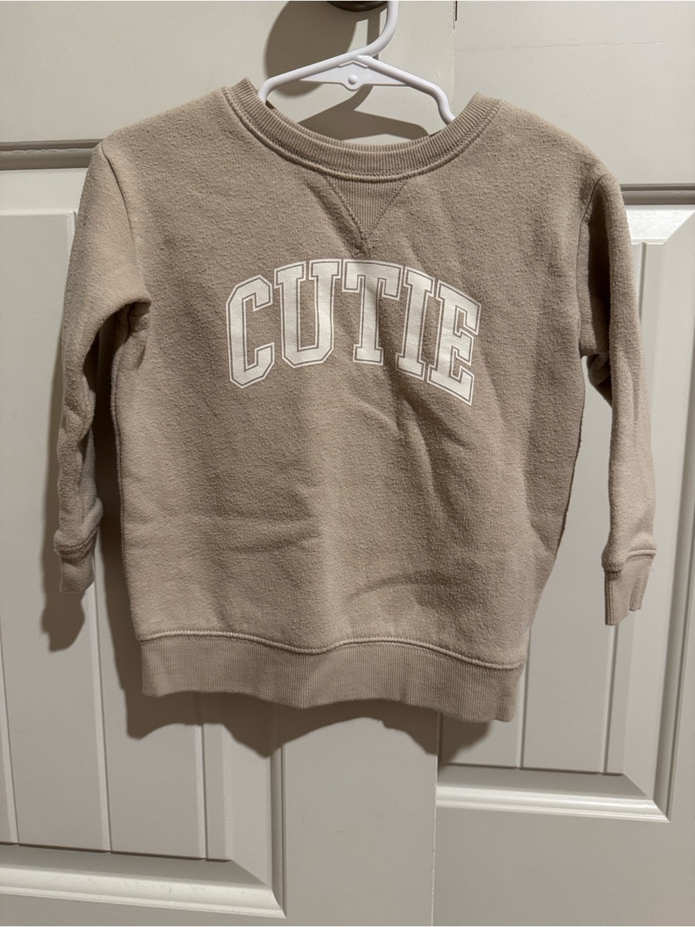 jumping beans Beige 'CUTIE' Crewneck Sweatshirt